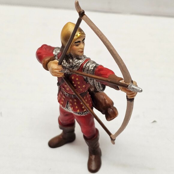 Schleich Fleur De Lis Archor Bow & Arrow Weapon Red Silver Soldier Knight Figure - Picture 1 of 8